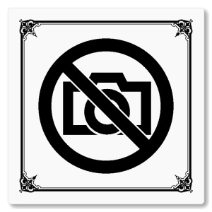 Zákaz fotogravování, 80x80mm, bílá, Nebraska